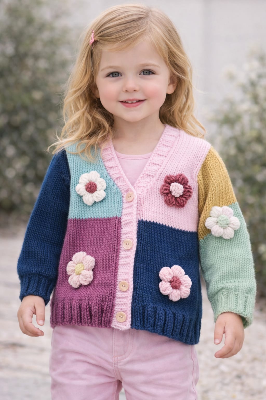 Block Floral Cardigan