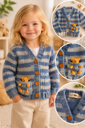Teddy Striped Cardigan