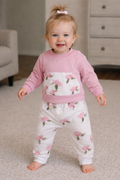 Pink Handpainted Rose Tracksuit