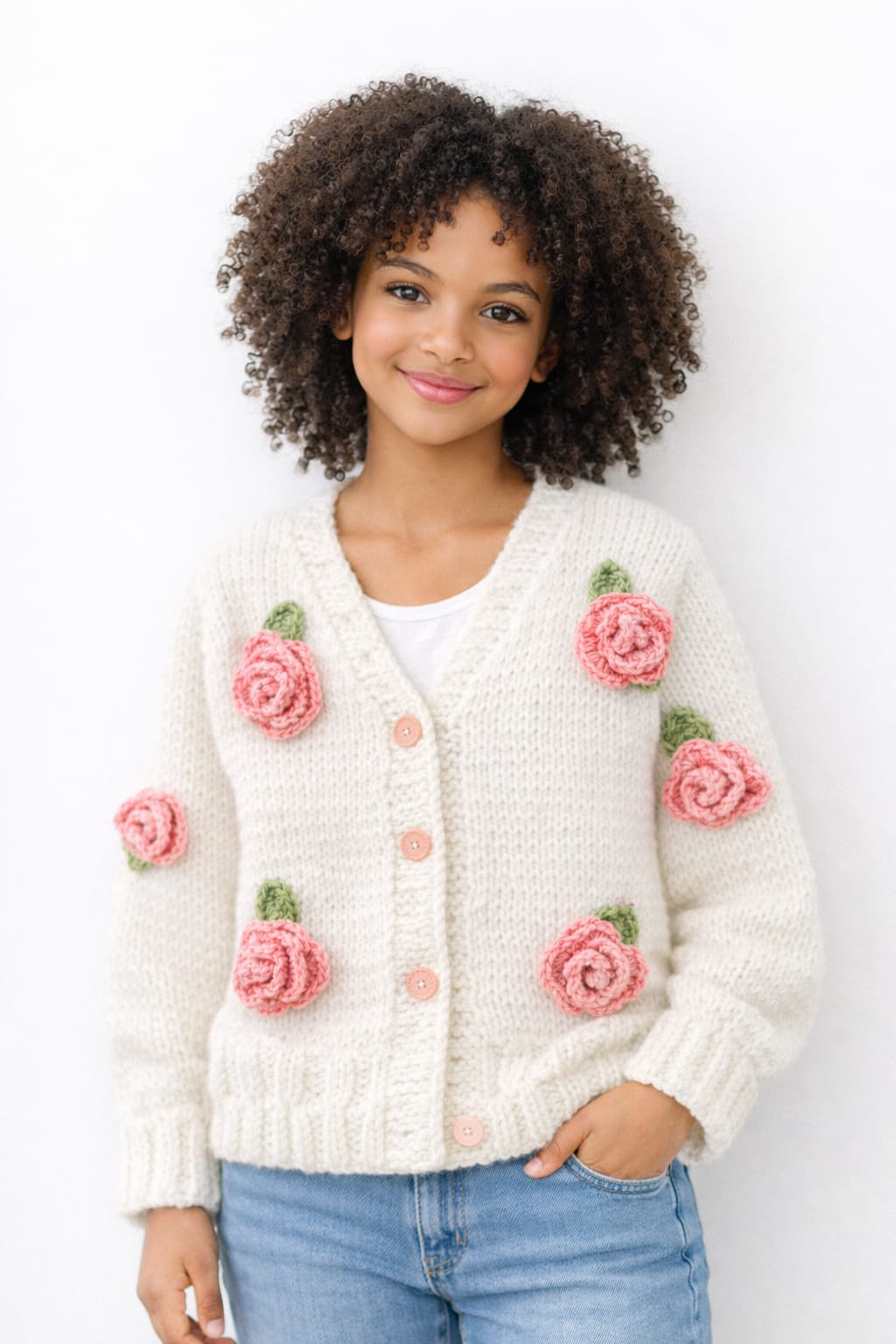 White Rose Cardigan